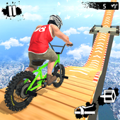 Crash Stunts Mega Ramp Crash Challenge BMX Bike Racing