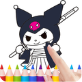 Kawaii Kuromi coloring book