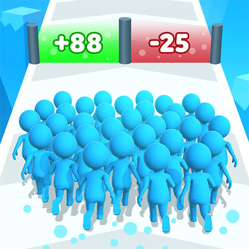 Contando Mestres: Jogo de Corrida Crowd Stickman