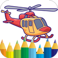 livro de colorir helicóptero