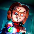 Boneco Chucky na floresta