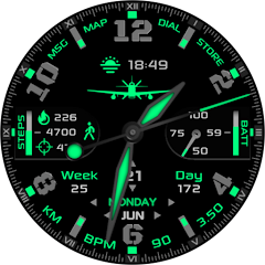 Aviator's Watchface Wear OS 4+-NN